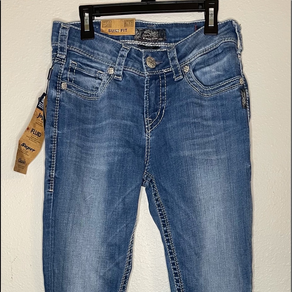 NWT Women’s Silver Suki Super Skinny Jeans 27